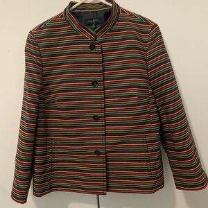 Talbots Rainbow Striped Blazer